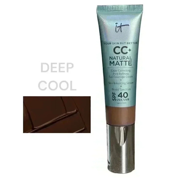 IT Cosmetics CC+ Cream Natural Matte Foundation DEEP COOL NEW - Picture 1 of 2